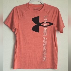 Under Armour Boys Tech Big Logo Heat Gear Short Sleeve T-Shirt Size Youth Large
